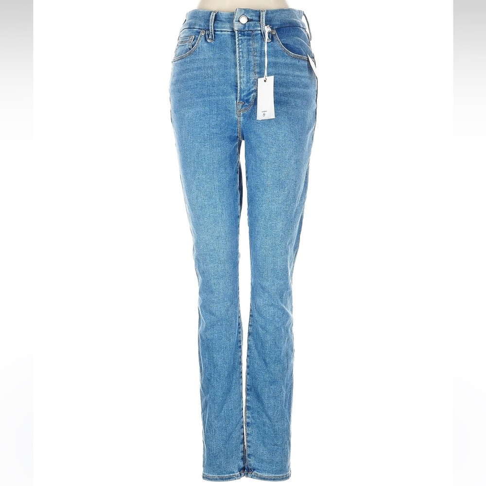 NWT Good American Light Blue Straight Leg Jeans size 6-12